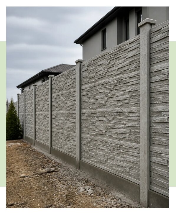 Декоративный бетонный забор в Бирске по цене от 6756 р. | ЗаборЭксеперт-Брк